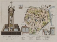 A coloured map of the City of Bath