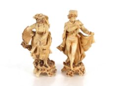 A pair of Continental porcelain figures of a dancing couple