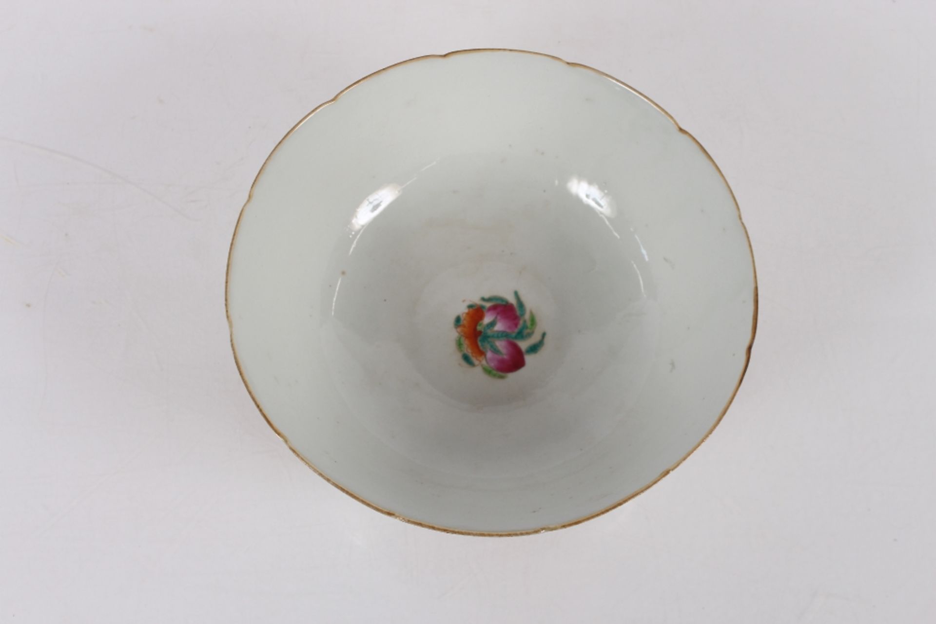 A Chinese Famille Rose bowl, six character mark to base with old paper label dated 1921 - Image 2 of 4