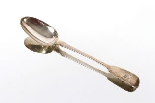 A Victorian silver "Fiddle" pattern basting spoon, monogrammed London 1847