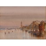 Ian Armour-Chelu, watercolour "Venice At Night", pencil signed, 20cm x 26.5cm