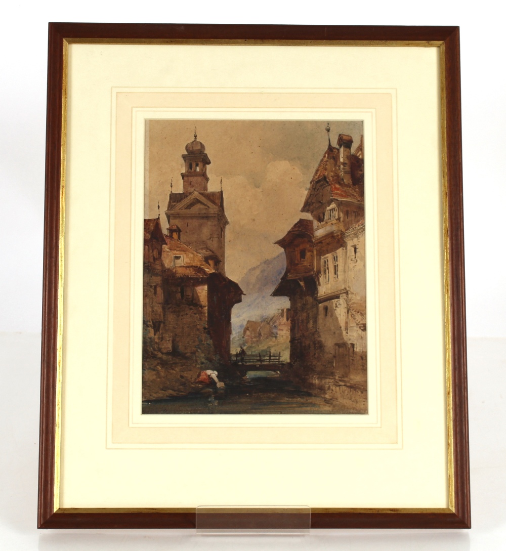 William Callow, scene of Brittany, signed watercolour 27cm x 20cm - Image 2 of 2