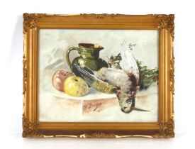 W. Pritchard, still life study, signed watercolour, 33.5cm x 43.5cm