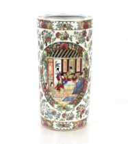 A large Chinese blue and white baluster floor vase, decorated exotic birds and foliage, 81cm high