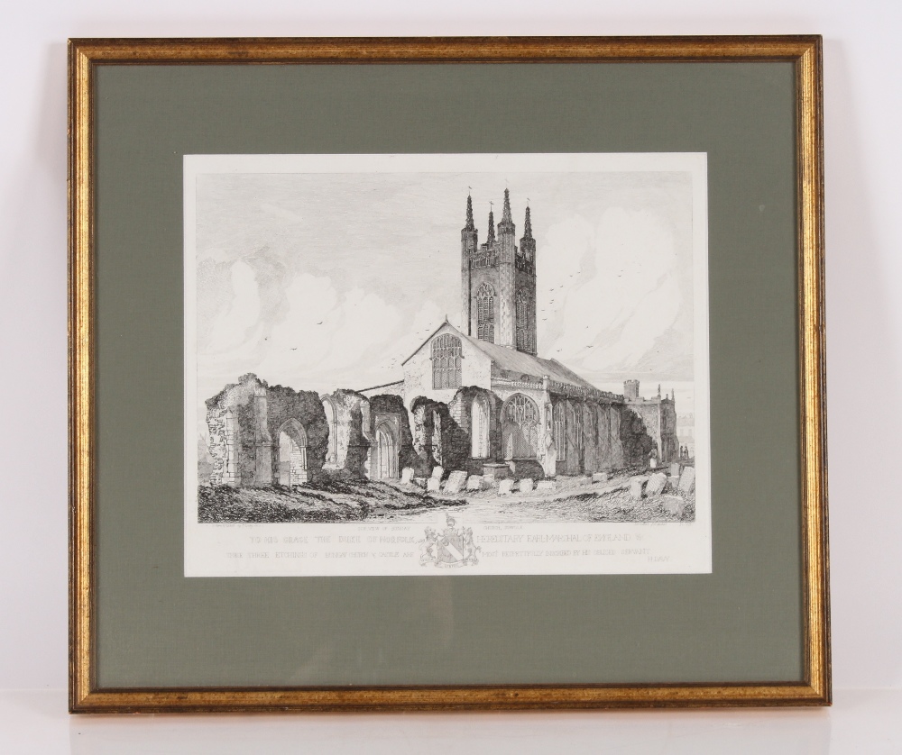 Henry Davy, three etchings depicting "The North West View of St. Mary's Church, Bungay"; "The - Image 6 of 6