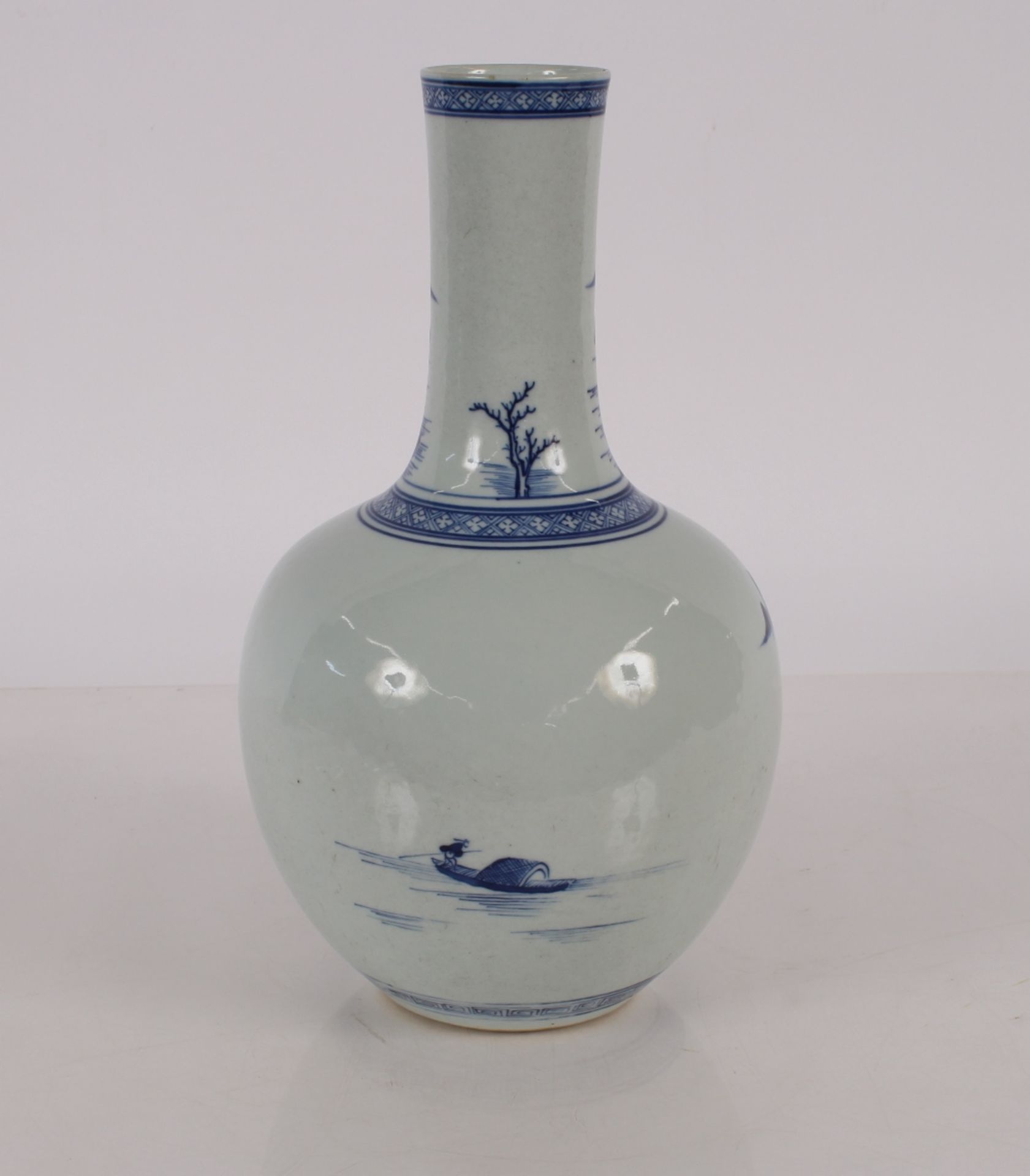 A late 18th / early 19th Century Chinese porcelain blue and white bottle vase, decorated with - Image 2 of 14