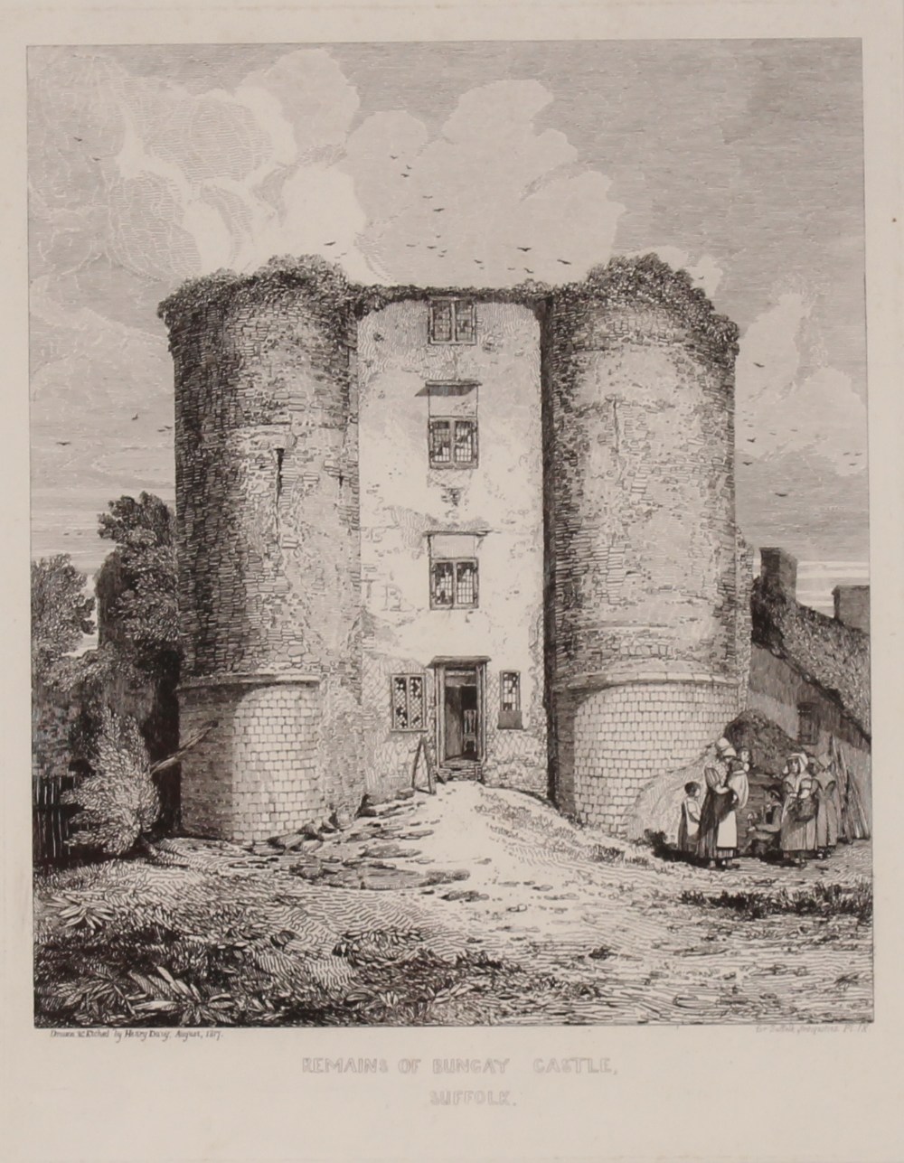 Henry Davy, three etchings depicting "The North West View of St. Mary's Church, Bungay"; "The - Image 3 of 6