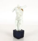 A Murano glass nude sculpture, signed Rossi 32cm high