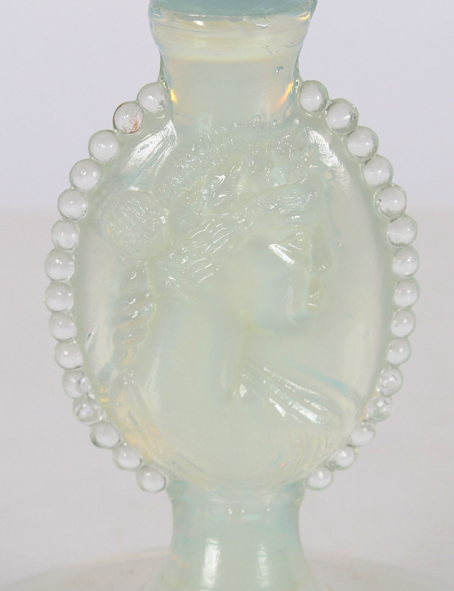 A Murano opalescent glass pedestal lidded goblet, 41cm high; and a matching vase, 33cm high both - Image 4 of 4