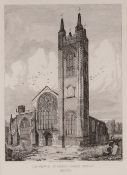 Henry Davy, three etchings depicting "The North West View of St. Mary's Church, Bungay"; "The