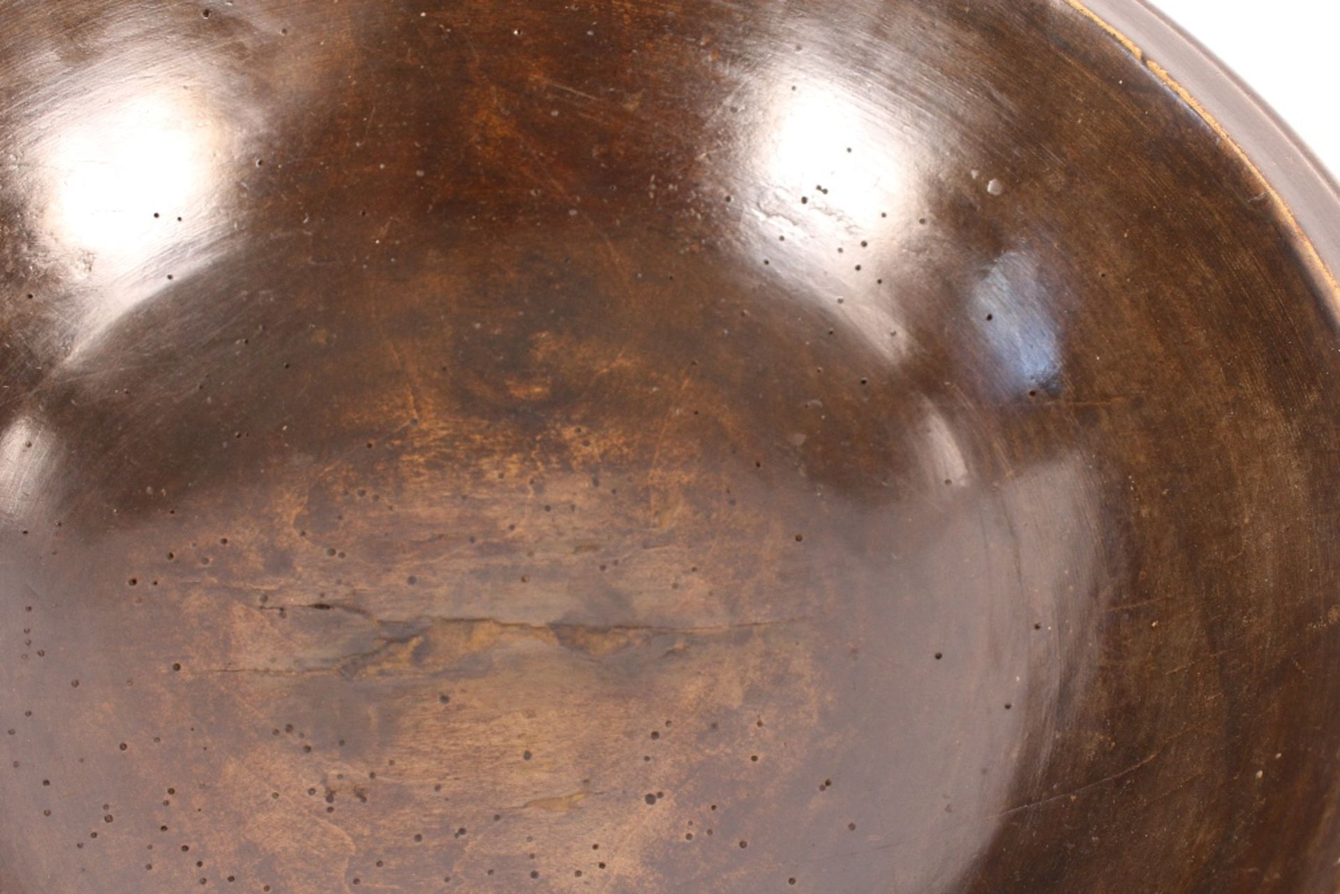 A 18th Century treen dairy bowl, 38.5cm dia. - Image 3 of 4