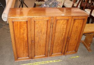 A 19th Century mahogany Doctor's cabinet, fitted interior of pigeonholes enclosed by four panelled