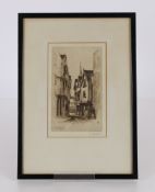 Samuel Loxton 1857-1922, a pair of pencil signed etchings of Bristol street scenes; and Mark Sparks,
