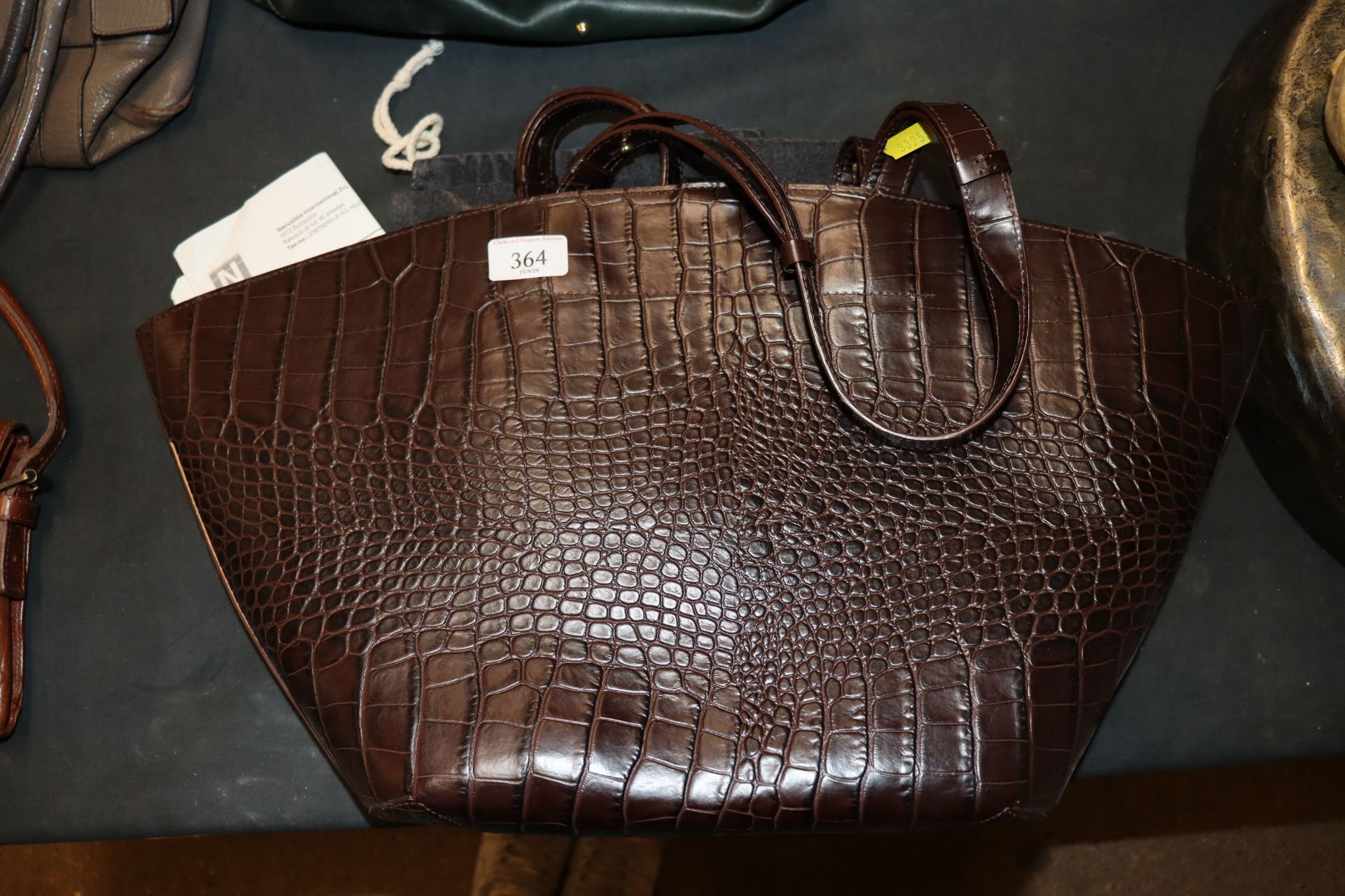 A Carmen mock crocodile leather shopper bag