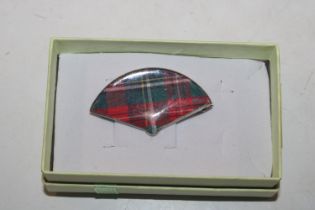 A Thomas Mott Sterling silver Tartan Fan brooch