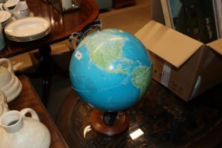 An illuminating world globe