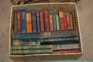 A box of various books