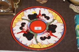 A Wedgwood Clarice Cliff collection plate