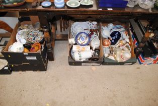 Four boxes of miscellaneous china and glassware