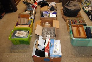 Seven boxes of various sundry glass and china etc.