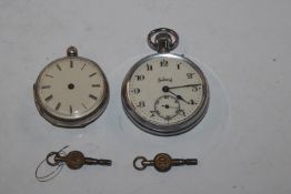 A Federal pocket watch and a silver cased pocket w