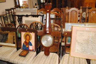 A 19th Century rosewood inlaid barometer