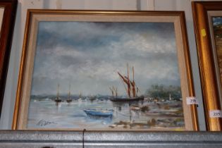 Nick Dakin, "Thames Barges at Pin Mill"