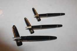 A Mont Blanc Meisterstuck fountain pen with 14ct g
