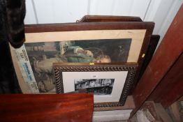 A pair of vintage style framed photographs of Ipsw