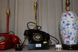 a table lamp in the form of a vintage dial telepho