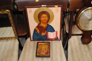 Two painted icons (info verso)