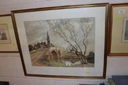 Early 20th Century school, watercolour study of f