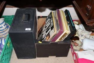 A collection of various vinyl LP's