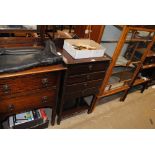 A mahogany cutlery chest