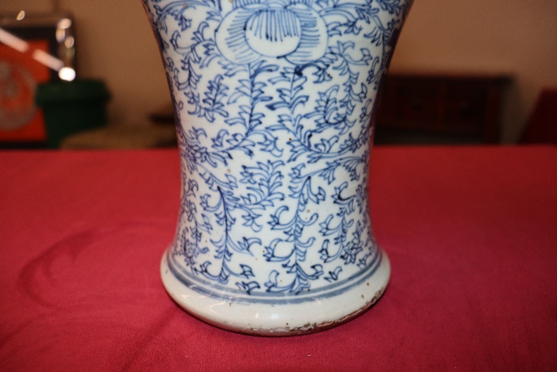 A Chinese blue and white Yeng Yeng vase, having fo - Image 9 of 23
