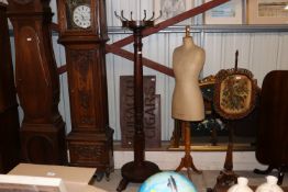 A 19th Century mahogany hat and coat stand