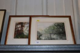Gilbert King, pair of watercolours rural scenes