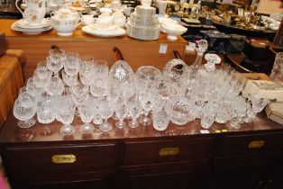 A large quantity of various cut table glassware et