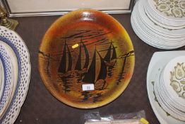 A Poole pottery "Aegean" pattern platter