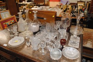 A quantity of 19th Century and later glassware