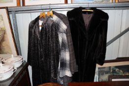Four vintage ladies coats