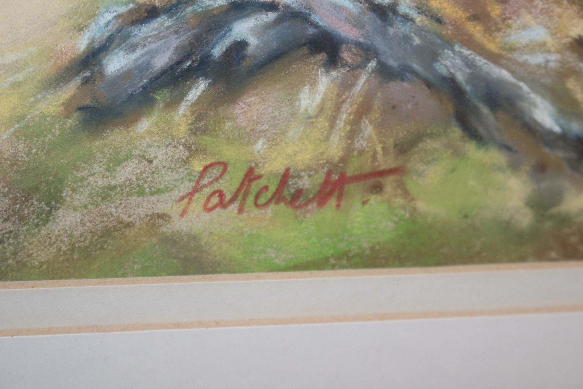 John Patchett, "Old Farmyard 1996" pastel on pumic - Image 3 of 5
