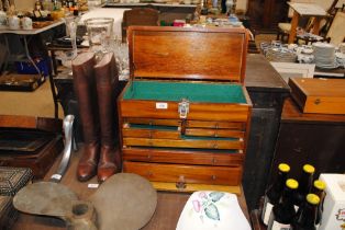 An engineers tool chest with key