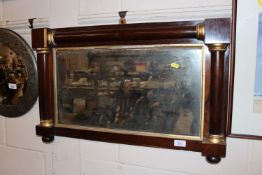 A 19th Century rosewood over mantel mirror