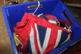 A quantity of Union Jack and other flags