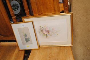 Two framed and glazed floral watercolours