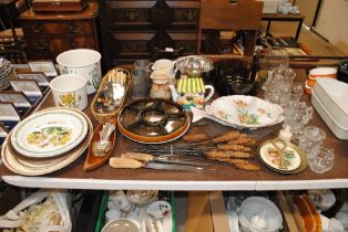 A large quantity of various china and glassware to