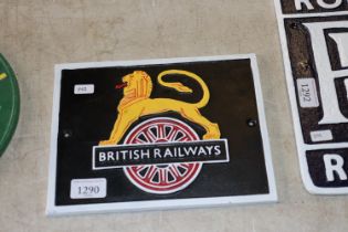 A reproduction British Railway sign (222)