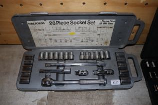 A Halfords 28-piece socket set