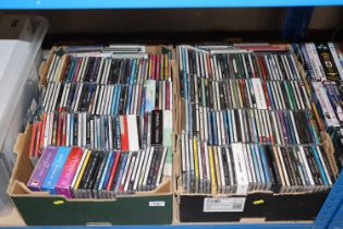 Two boxes of various CD's